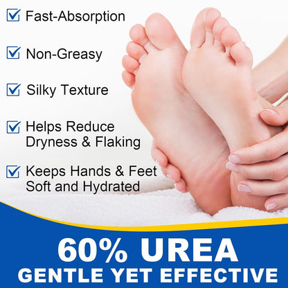 Skiennix Urea Cream Stick - Maximum Strength 60% Urea & 2% Salicylic Acid for Dry Cracked Skin | 1.4oz