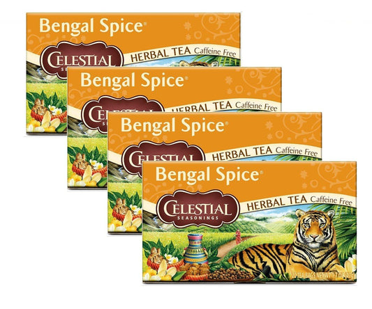 Celestial Seasonings Herbal Tea Bengal Spice 20 Count Pack of 4.