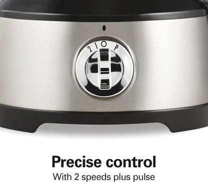 Hamilton Beach Food Processor - 10-Cup Vegetable Chopper with Easy Clean Bowl Scraper | Black & Stainless Steel