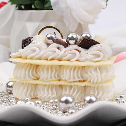 Silver Sprinkles | Edible Silver Pearl Cake Decorating Toppings - 130g/4.6oz for Weddings & Parties