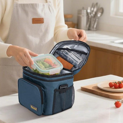 BALEINE Insulated Lunch Bag - Leakproof Cooler for 15 Cans | Adjustable Shoulder Strap, Medium Grey