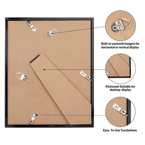 LaVie Home 5x7 Picture Frame for Wall Display, 5x7 Brown Picture Frame with HD Plexiglas, 5 x 7 Poster Frame 1 Pack, Display Frame for Vertical or Horizontal, Classic Collection