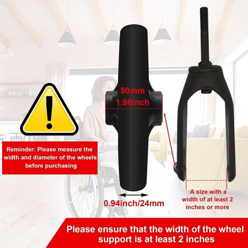 2 PCS 6 Inch Rollator Replacement Wheels Replacement Wheelchair Wheels Anti-Slip Durable