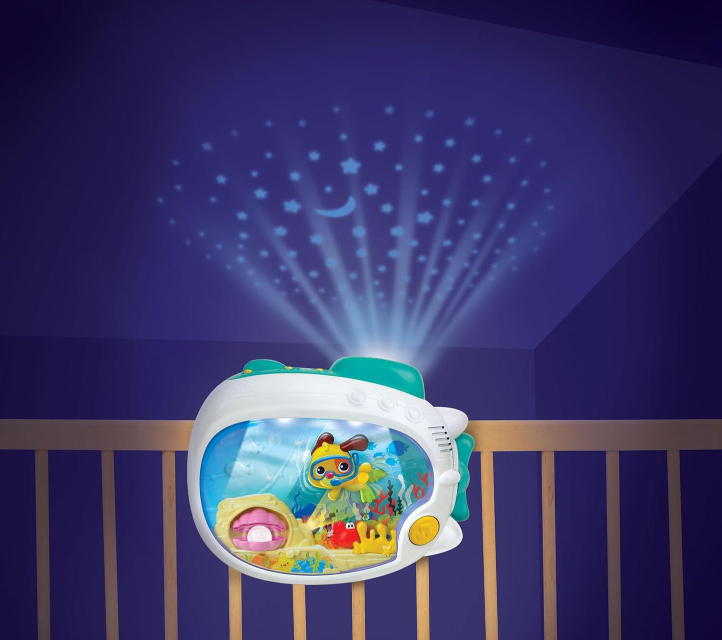 Winfun 3-in-1 Soothing Seas Nightlight - Music Box Projector with Calming Lullabies | Perfect for Crib or Tabletop