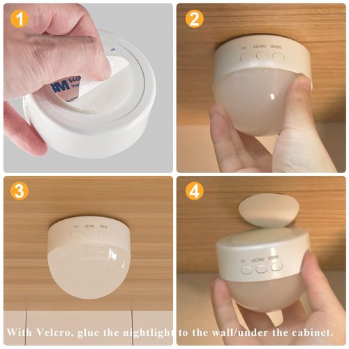 Kintion Portable Night Light - Dimmable 8-Color LED Lamp | Rechargeable 1800mAh Battery, Ideal for Nursery & Kids