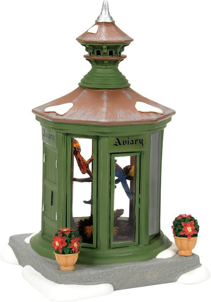 Department 56 Dickens Village Collection - 40th Anniversary Aviary Lit Building | Handcrafted Porcelain Christmas Decor, 5.9 Inch