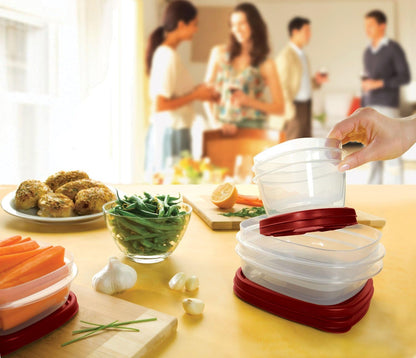 Rubbermaid Easy Find Lids Food Storage Containers - 18-Piece Set in Racer Red for Effortless Organization