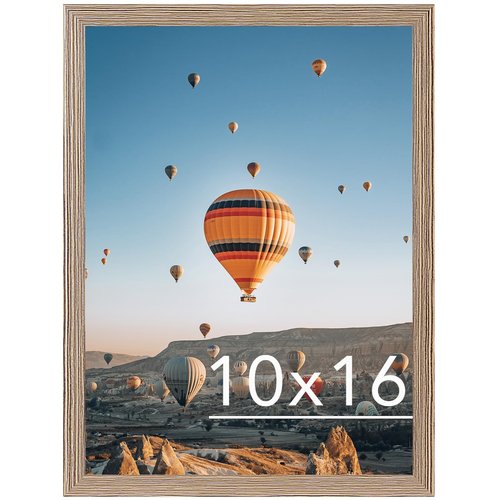 JCJMY 10x16 Picture Frame Rustic Brown for Wall Hanging, Wall Mounting Horizontally or Vertically, 10 x 16 Wall Gallery Poster Photo Frames with Durable Shatter Resistant Plexiglass, Rustic Brown