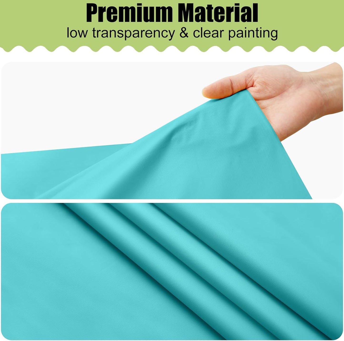 Smiry Disposable Tablecloths - 6 Pack Waterproof Rectangle Covers, 54 x 108 Inch, Sturdy Teal Design
