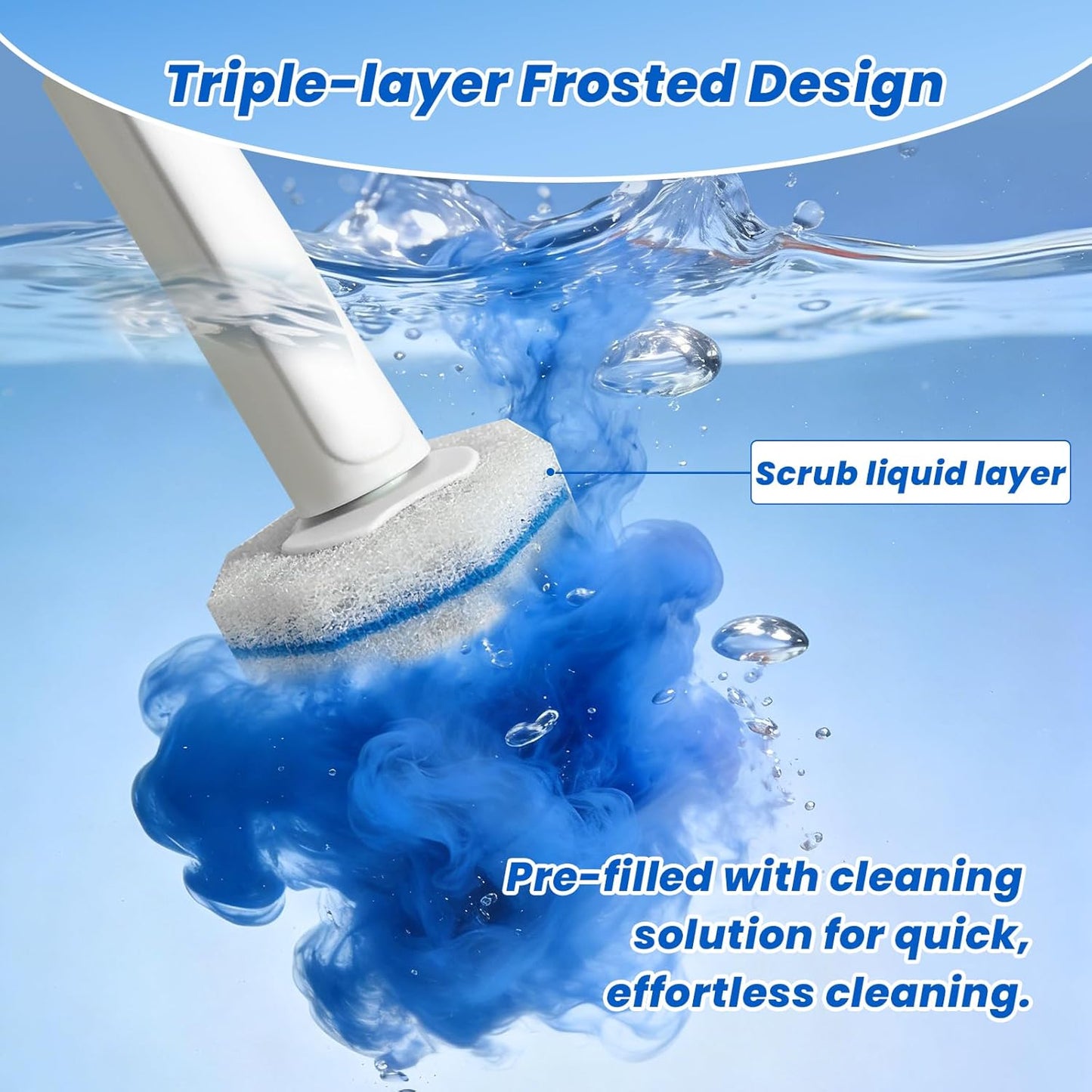Skiennix Toilet Cleaning System - 40 Disposable Brush Refills & Wall-Mounted Holder Set