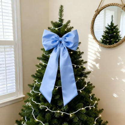 Skiennix Blue Bow Decor - 2 Pack of Large & Small Coquette Wall Backdrop for Valentine's Day & Weddings