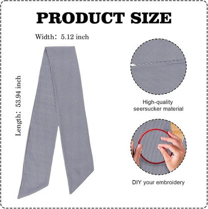 Black Striped Wreath Sash by [Brand Name] - 5.12" Wide x 54.33" for Halloween & Fall Door Decor