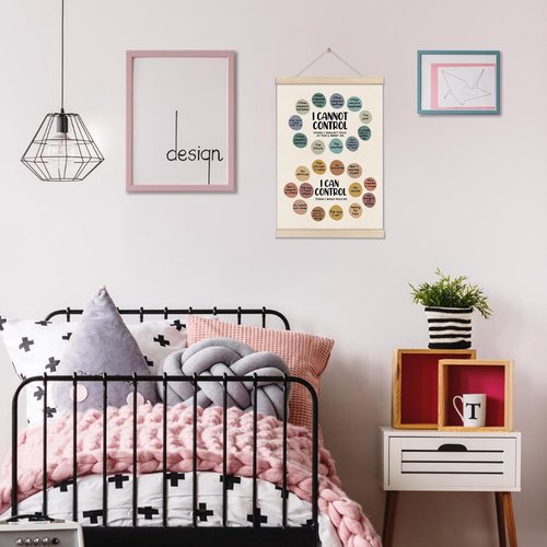 DOI-LANEE Calming Strategies Poster - Inspirational Mental Health Wall Art 16x12 Inch | Motivational Decor for Therapy Offices
