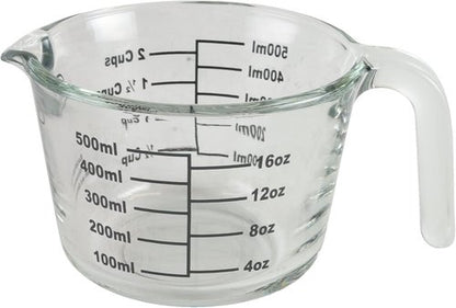 Farberware 2-Cup Borosilicate Glass Measuring Cup - Clear Design with Oversized Measurements