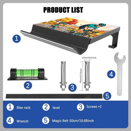 **Skiennix Bike Wall Mount - Heavy Duty Horizontal Indoor Rack for Space-Saving Garage Storage | Fits Road, Mountain & Hybrid Bikes**