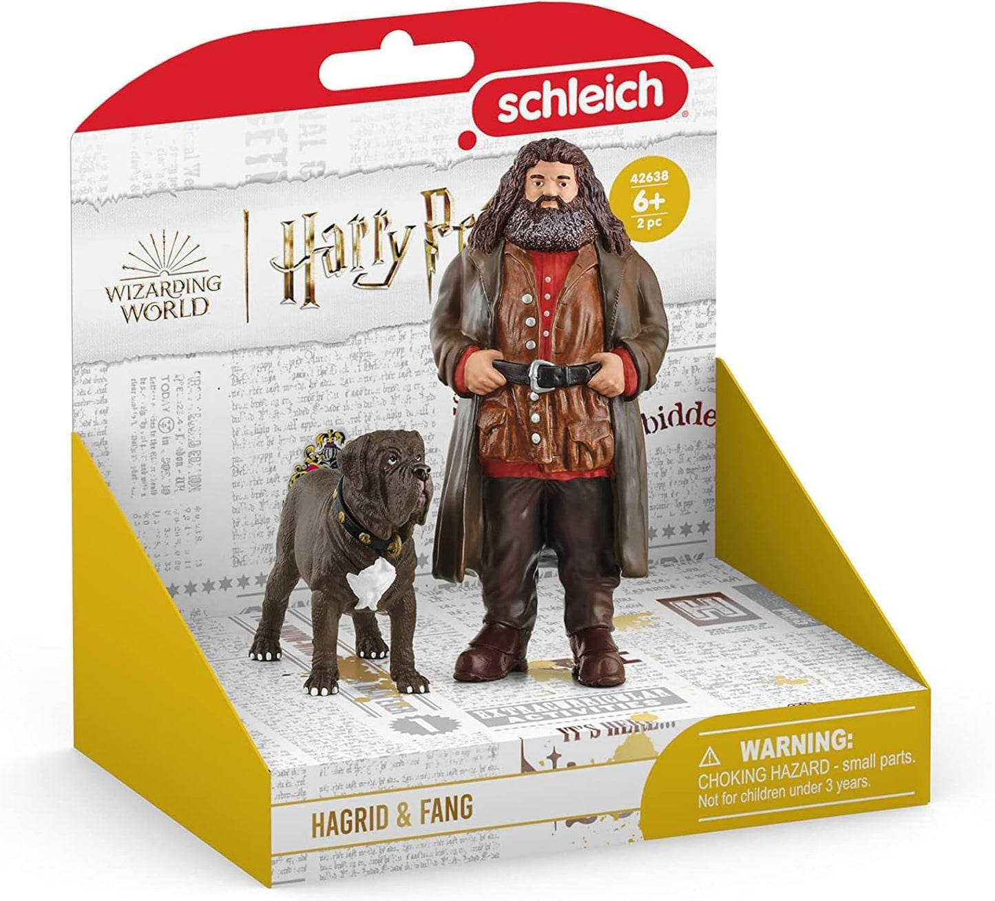 Schleich Harry Potter Hagrid and Fang Figurines - 2-Piece Wizarding World Collectible Set for Kids & Adults | 42638