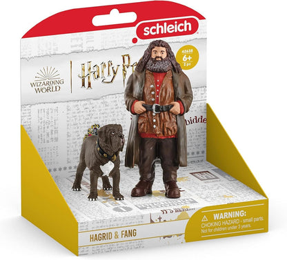 Schleich Harry Potter Hagrid and Fang Figurines - 2-Piece Wizarding World Collectible Set for Kids & Adults | 42638