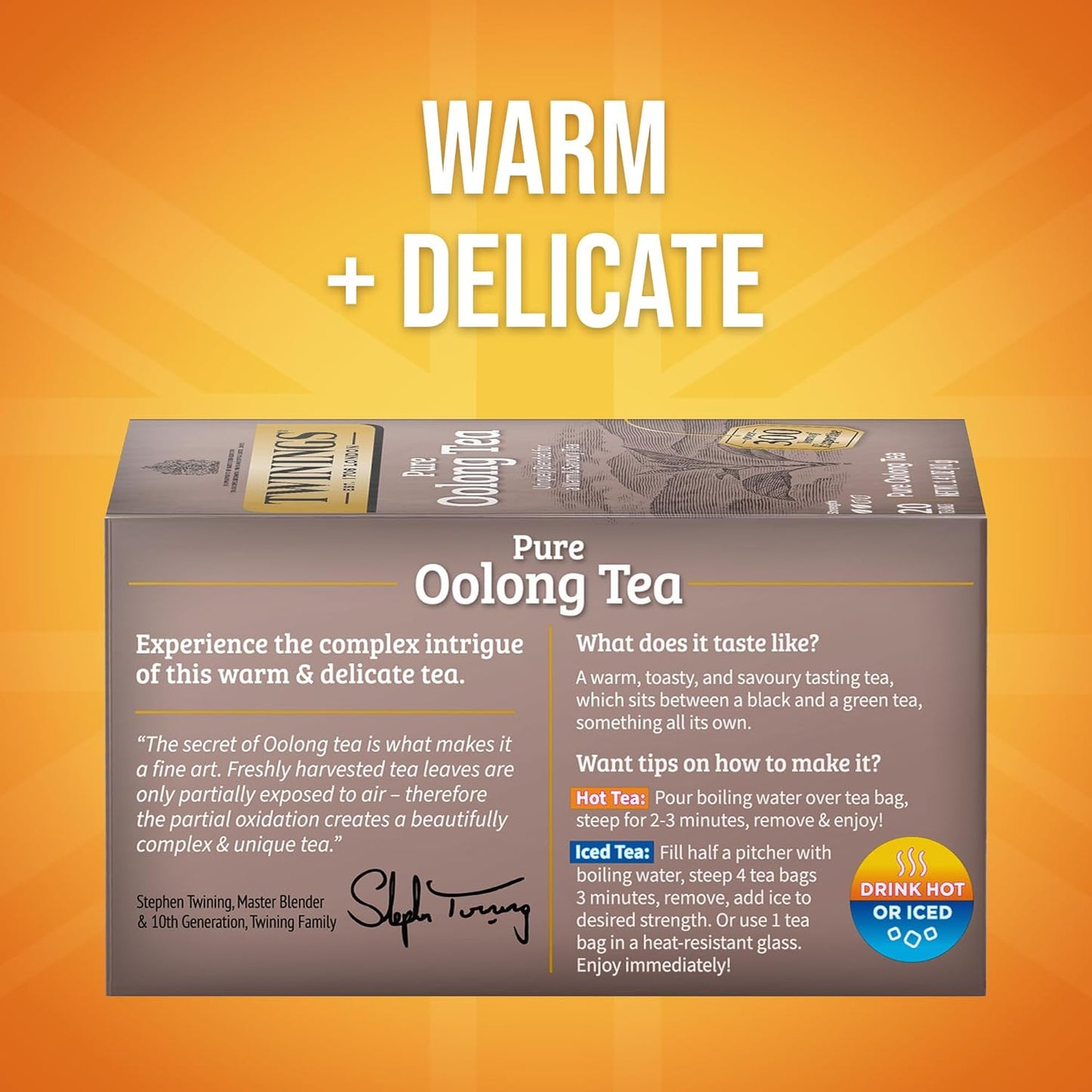 Twinings of London Oolong Tea Bags - Pure Flavor, 20 Count | Pack of 6 for Tea Lovers