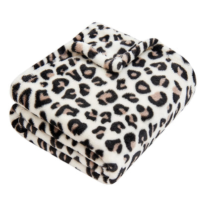 Yurhap Leopard Print Baby Blanket Fleece Baby Blankets for Boys Girls, Ultra Soft Cozy Fluffy Infant Toddler Newborn Receiving Blankets for Crib Stroller, 30"x40", Cream