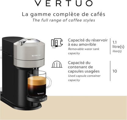 Breville Nespresso Vertuo Next Coffee & Espresso Maker - Sleek Design, Versatile Brewing Options