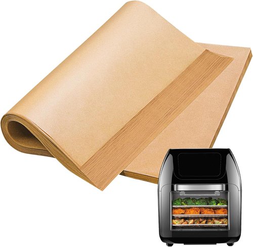 CHEFMAN Air Fryer Liners - Disposable Unbleached Parchment Paper, 120 PCS Square Non-Stick Baking Sheets