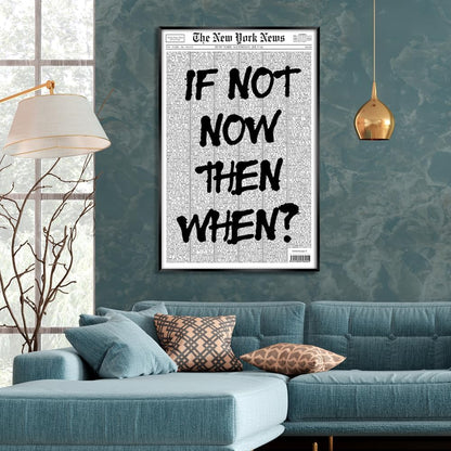 Positive Affirming Quotes Poster - Black and White Retro Wall Art for Bedroom | 24x36 Inch Unframed