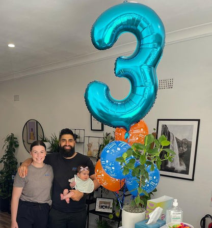 Light Blue Number 0 Balloon - 40 Inch Birthday Decoration for Milestone Celebrations