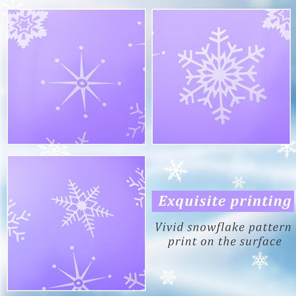 Skylety Snowflake Balloons - 40 Pack Transparent Latex for Winter Holiday Decor | Macaron Purple