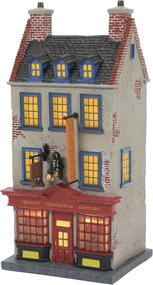 Department 56 Harry Potter Village - Quality Quidditch Supplies Lit Building | 8.58 Inch, Multicolor