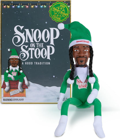 Snoop Dogg Christmas Elf Figurine - 12” Plush Shelf Decor for Holiday Cheer