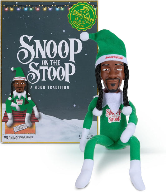 Snoop Dogg Christmas Elf Figurine - 12” Plush Shelf Decor for Holiday Cheer