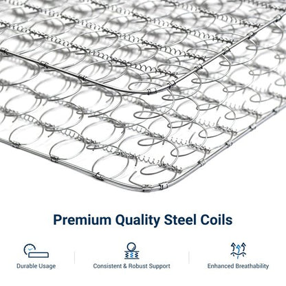 Avenco Twin Mattress 6 Inch in a Box, Medium Plush Twin Size Mattresses with Spring Smarts Coil Hybrid Colchones for Pressure Relief, CertiPUR-US Certified