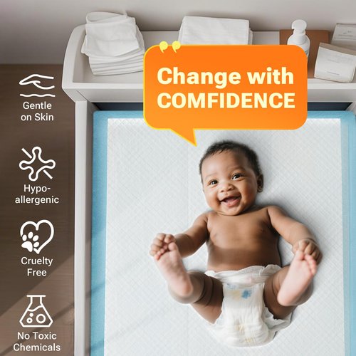 CLEAN SPACES 30" x 36" 50 Count Super Absorbency Disposable Bed Pads for Adults, Leakproof Quick Drying Underpads for Adults Baby Puppy, Incontinence Pads, Puppy Pad Dog Training Pee Pads