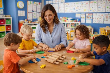 Skiennix 9-Inch Wooden Rolling Pin for Kids - Ideal for Baking, Play Dough, and Arts & Crafts