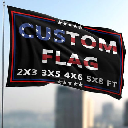 Custom Flag - 3x5 Ft Double-Sided Outdoor Banner | Personalize with Your Text, Photo, or Logo