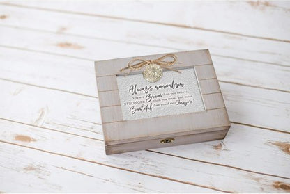 Cottage Garden Locket Music Box - Plays "You Are My Sunshine" | Grey Distressed Design
