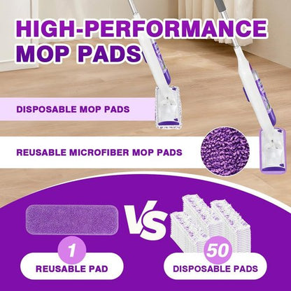 HOMEXCEL Microfiber Mop Pads - Reusable PowerMop Refills for 13''-15'' Spray Mops | Machine Washable, Pack of 4
