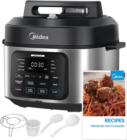Midea WideMax 12-in-1 Electric Pressure Cooker - 6.5 Quart Multi-Functional with 12 Presets