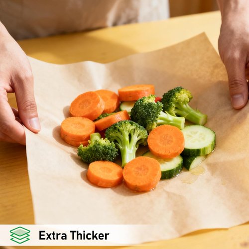 EcoDispose Non-Stick Parchment Paper Baking Sheets - Half Pan Liners, Unbleached, 12-3/16" x 16-3/8", 500 PCS