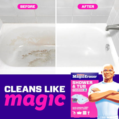 Mr. Clean Magic Eraser Sponge - Powerful Soap Scum Remover with Lavender Scent | 6 Count