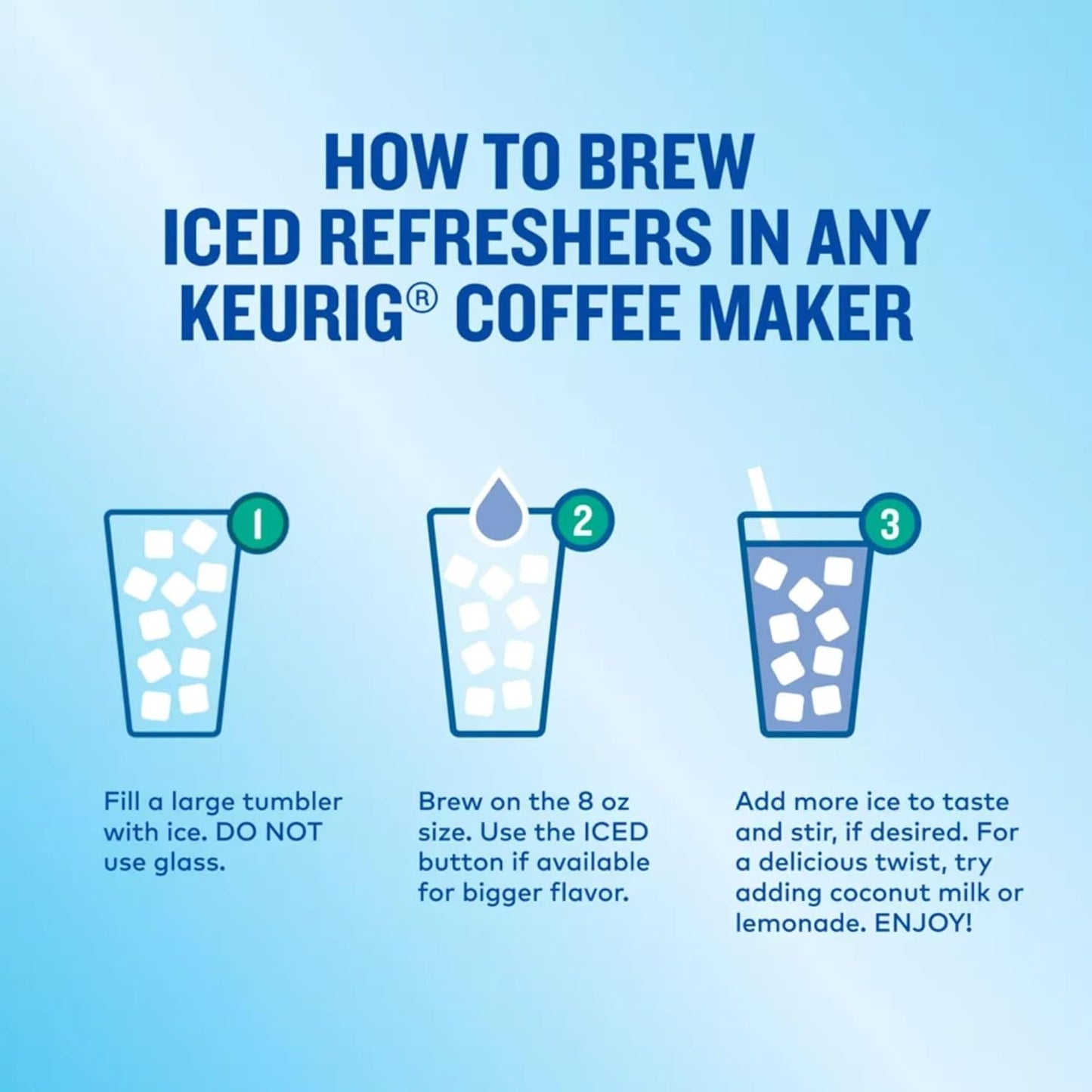 Original Donut Shop Iced Refreshers - Berry Chill Brew Over Ice K-Cup Pods | 60 Count (6 Packs of 10)