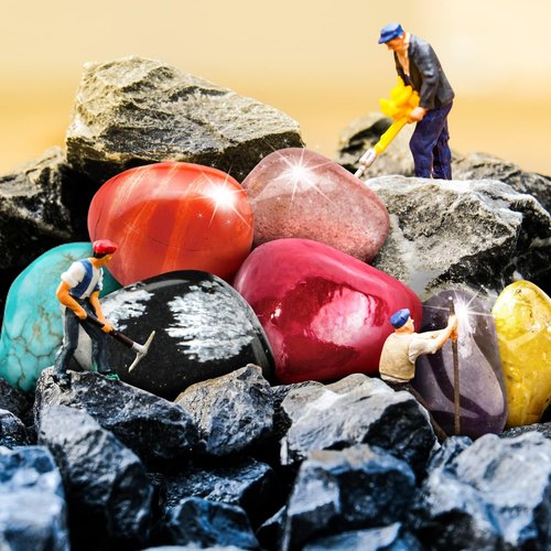 Byncceh Rock Collection for Kids - 25 Unique Gemstones & Crystals | Educational STEM Science Kit for Ages 6-12