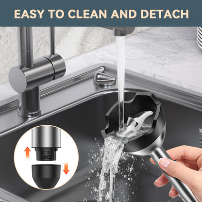 LINKChef 7 in 1 Immersion Blender Handheld, 800W Hand Blender Set, Scratch Resistant with 2 Titanium Steel Blades, 20 Speed and Turbo Mode, Includes Whisk, Milk Frother, Food Processor & Beaker