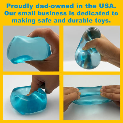 Premium Squeez'M Cube - 35% Larger Sensory Fidget Toy for Stress Relief & Focus | Colorful & Durable, ASTM Certified 3+