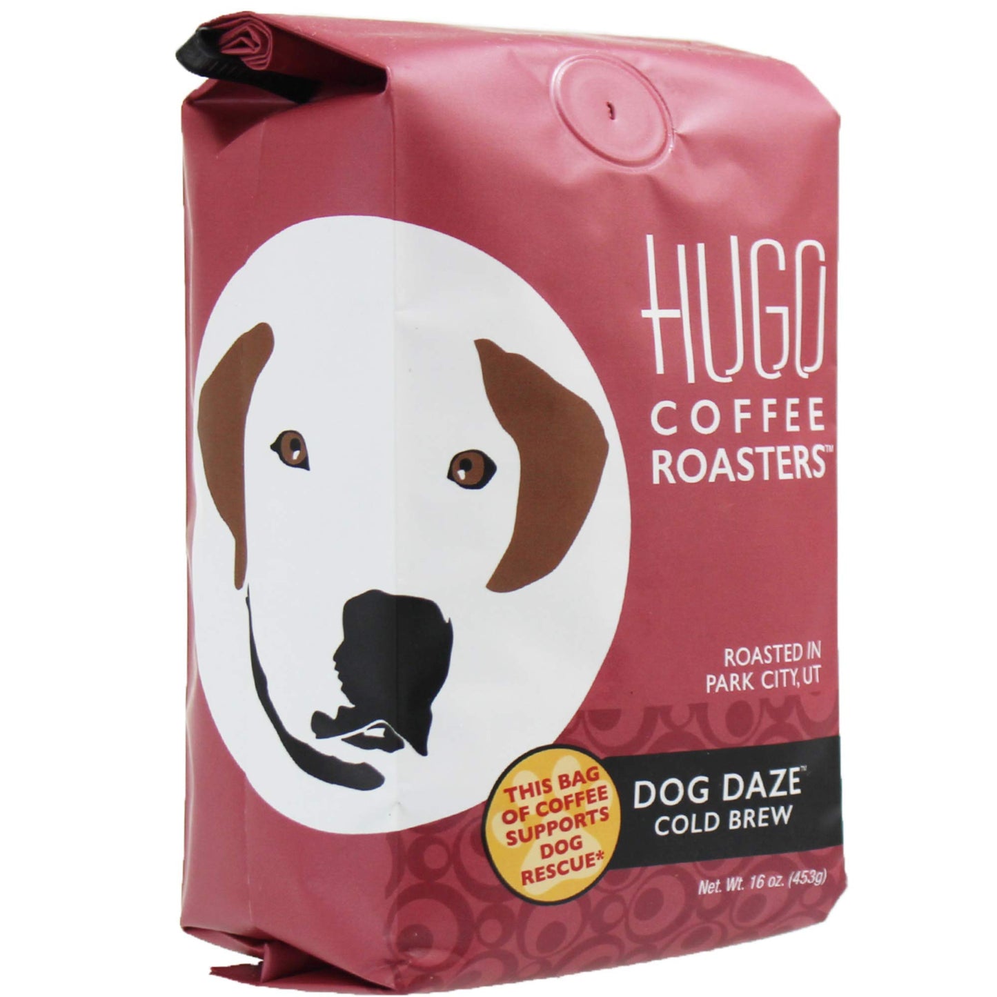 Hugo Coffee Ground Dog Daze Cold Brew Coffee - With Nuts and Chocolate & Taste of Spices | Hugo Supports Dog Rescues (16 oz)