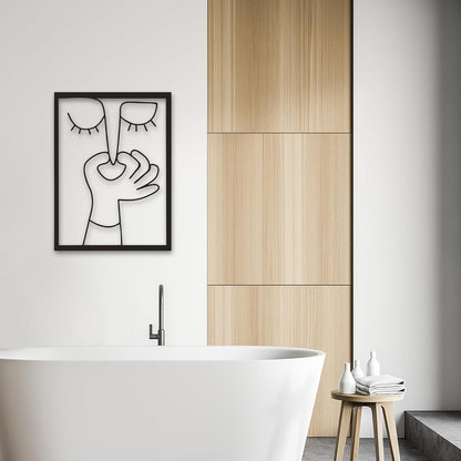 Xedatric Bathroom Wall Art - Funny Metal Decor for Restroom | Rust-Resistant, 13.8x10.2 Inch