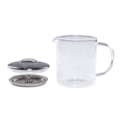 Ethoz Tea Brewer 12 fl.oz. / 350 ml Glass Tea Strainer by Planetary Design, Easy Brewing, Perfect At Home Tea Steeping