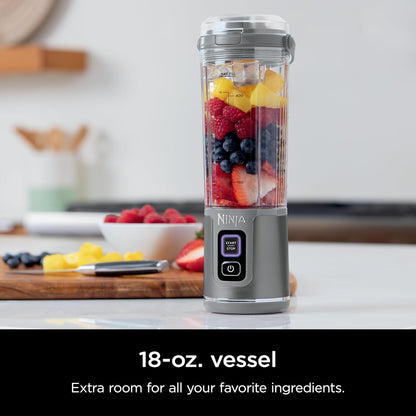 Ninja Blast Portable Blender - Cordless 18oz Personal Blender for Smoothies & Shakes | Leakproof Lid, USB-C, Grey