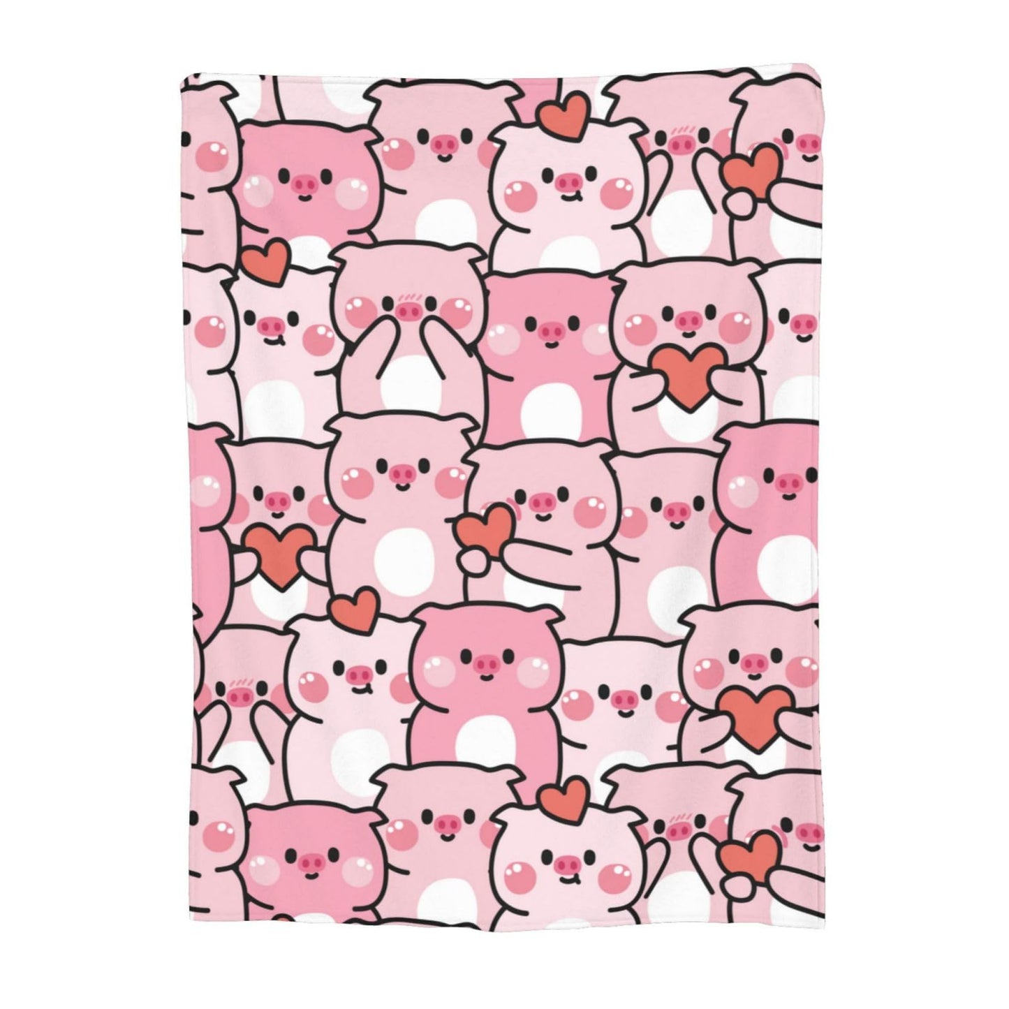 Turamurra Cute Pig Blanket Gifts for Kids Girls Adults Soft Warm Lightweight Cozy Animal Cartoon Pink Pig Throw Blanketsfor Couch Bedroom Sofa Living Room Decor 50x60in