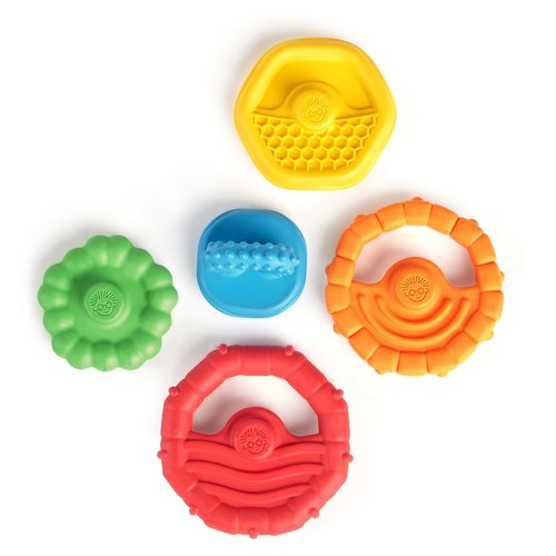 Baby Einstein Teether Toy Set - Multi-Textured & Easy-to-Grasp 5-Piece for Ages 3 Months+